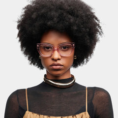 Skylar Butterfly Clear Pink Glasses