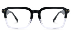 Vickerie Rectangle Black Clear Glasses
