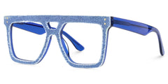 Rubin Square Denim Blue Glasses