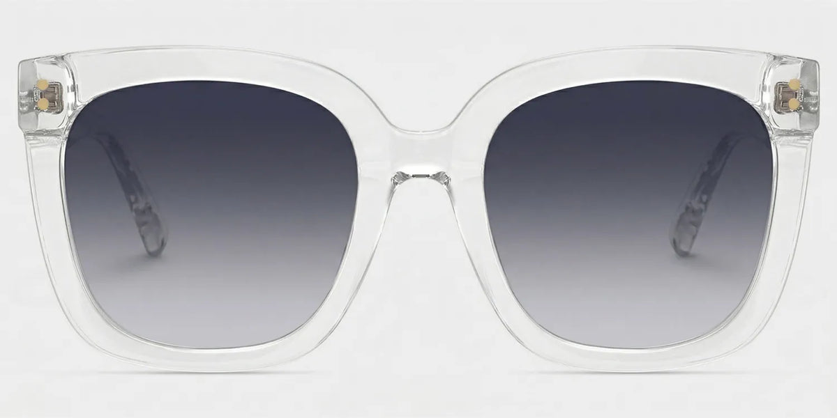 Ebony Square Clear Glasses