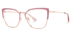 Javier Rectangle Pink Glasses
