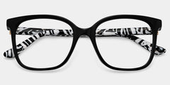 Caroline Black Square Glasses