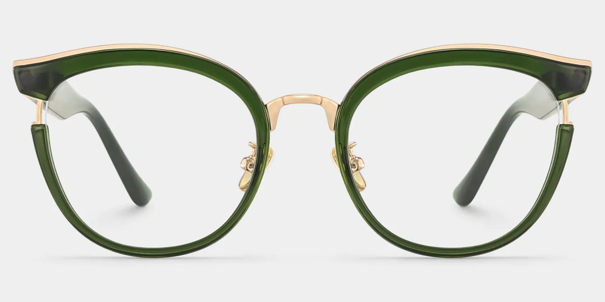 Laraine Cat Eye Green Glasses