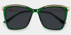 Krystle Square Green Glasses