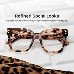 Minguela Square Pink-Tortoise Glasses