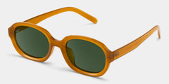 Astra Geometric Brown Polarized Sunglasses