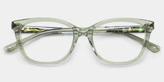 Cassia Green Rectangle Glasses