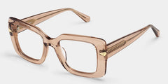 Neon Square Beige Glasses