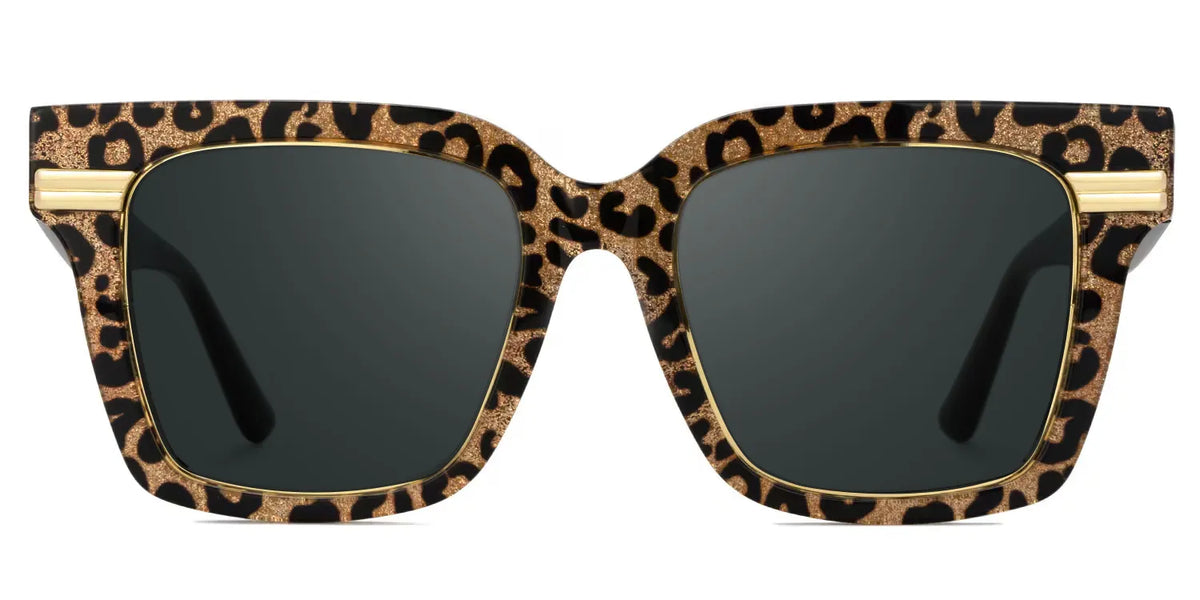 Taylor Square Gold Leopard Sunglasses
