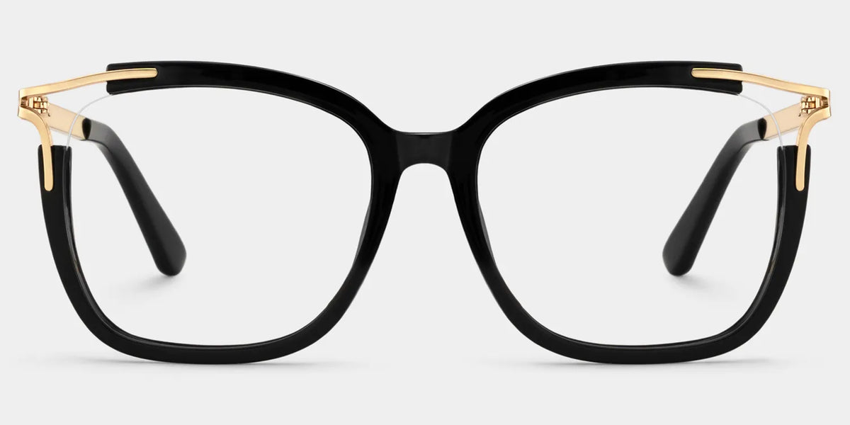 Sidibe Square Black Glasses