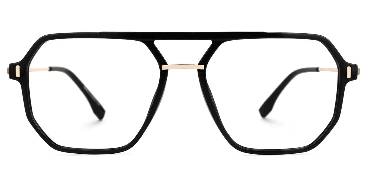 Lizbeth Aviator Black Glasses