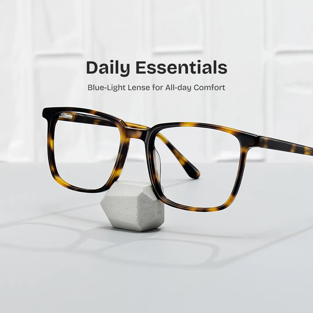 Aidan Rectangle Tortoise Glasses