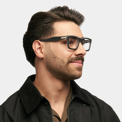 Riley Rectangle Dark-Gray Glasses