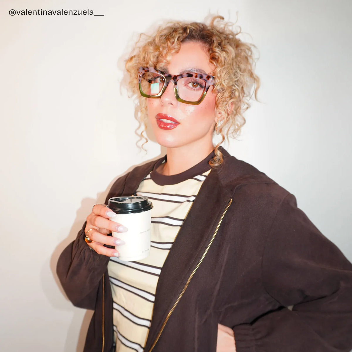 Benitez Square Two-Tone Glasses