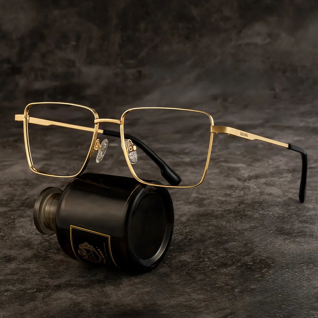 Shareef Square Gold Glasses