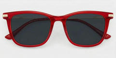 Selena Rectangle Red Glasses