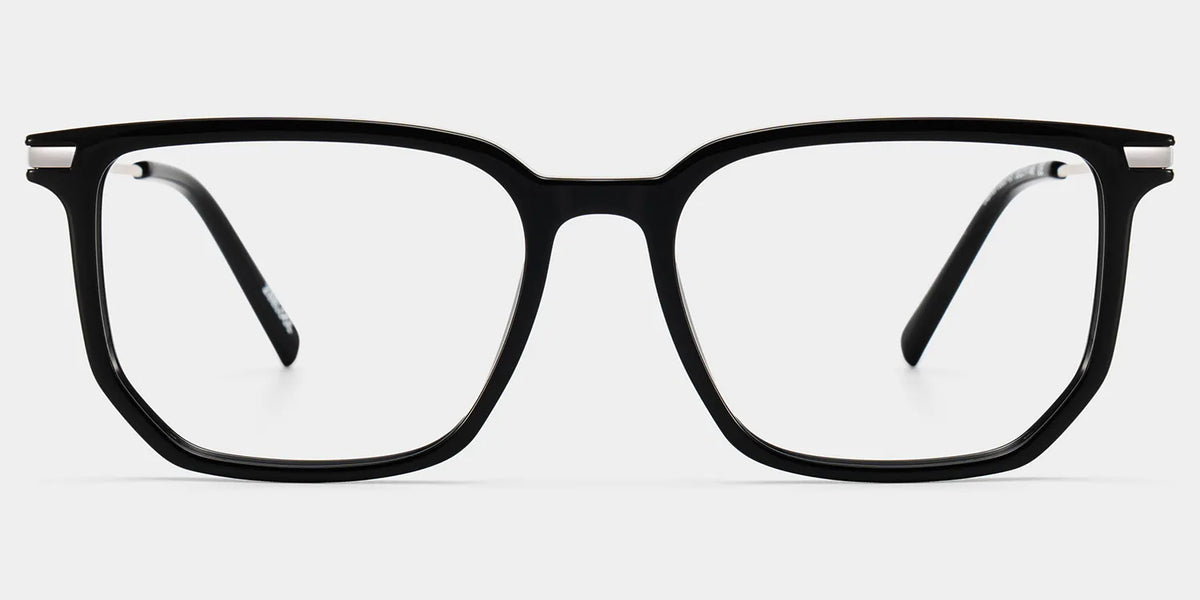 Michelle Rectangle Black Glasses