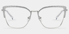 Javier Rectangle Silver Glasses
