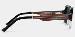 Jack Rectangle Black & Clear Sunglasses