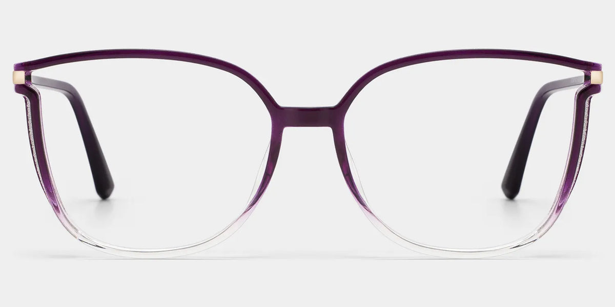 Rodz Square Purple Clear Glasses