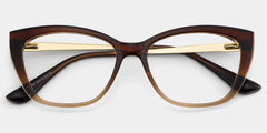 Harlow Rectangle Brown Glasses