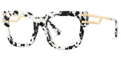 Lidia Square Cow Print Glasses