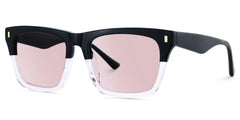 Brookins Rectangle Black Clear Sunglasses