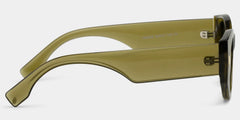 Reina Geometric Green Polarized Sunglasses