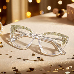 Elora  Cat-eye Silver Glasses