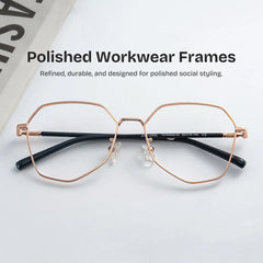 Bivins Geometric Gold Glasses