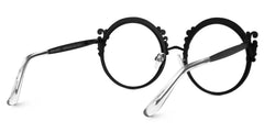 Nelida Round Black Glasses