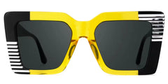 Shamika Rectangle Yellow Glasses