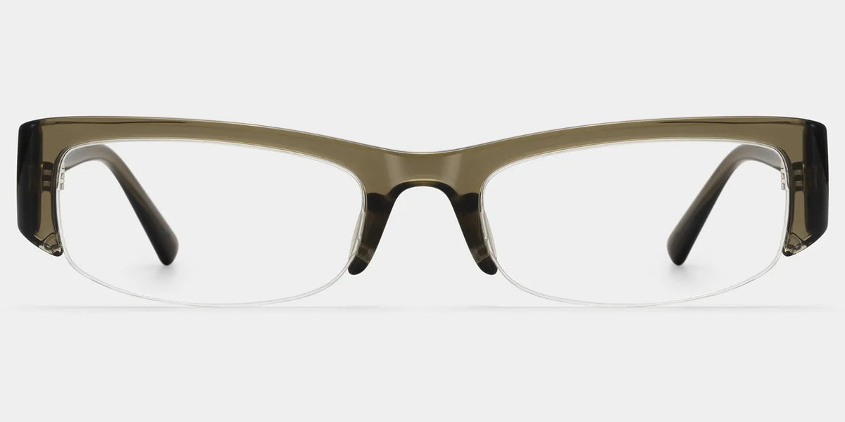 Trevor Clear Brown Rectangle Glasses