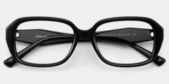 Rowan Black Rectangle Glasses