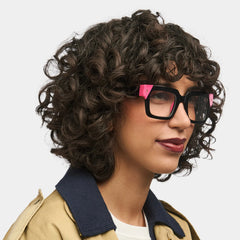 Sarah Rectangle Black Glasses