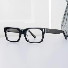Fayssel Rectangle Black Glasses