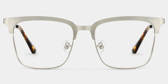 Cleo Browline Silver Glasses