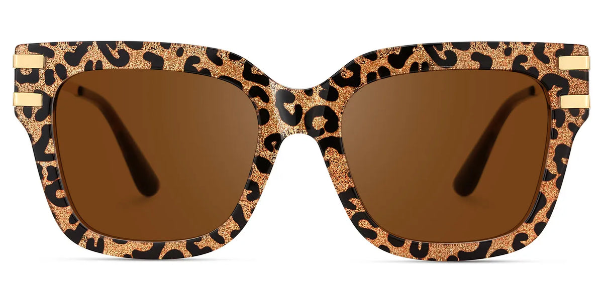 Lidia Square Leopard Sunglasses