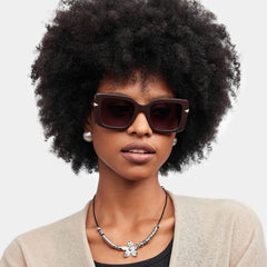 Neon Square Brown Polarized Sunglasses