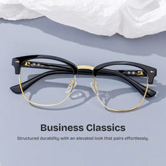 Lasha Browline Black Glasses