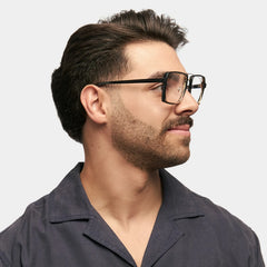 Nellie Aviator Black-Gold Glasses