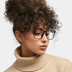 Fezell Square Black Glasses