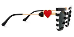 Cagle Cateye Black-White Glasses