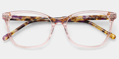 Marigold Rectangle Pink Tortoise Glasses