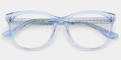 Julia Clear Blue Rectangle Glasses