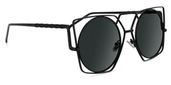 Evette Geometric Black Glasses