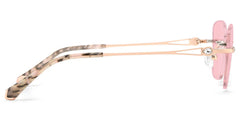 Seth Rectangle Rose Gold Glasses