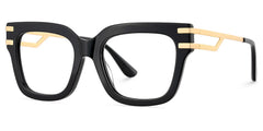 Lidia Square Black Glasses
