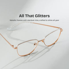 Skyler Square Rose Gold Glasses