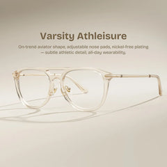 Isabelle Beige Aviator Glasses